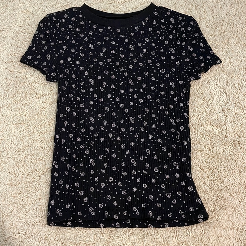 Black lined dressy top